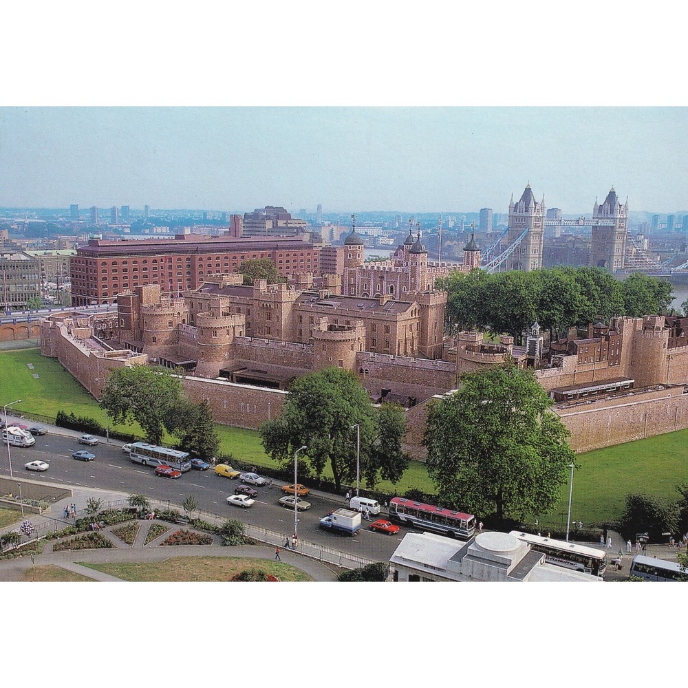 Tower of London Tower Bridge Postcard A143 Unposted Vintage Travel Souvenir